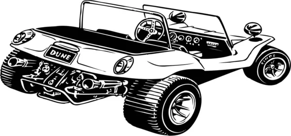 Dune Buggy Vector Illustration — Stockvektor