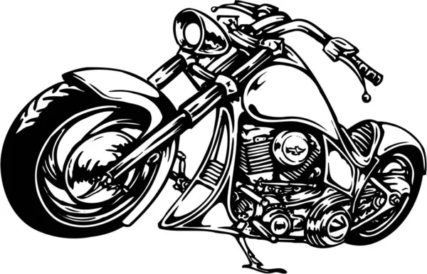 Hawg Motorcycle Vector Illustration — 스톡 벡터