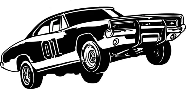 Stunt Car Vector Ilustração — Vetor de Stock