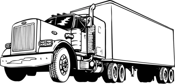 Tractor Remolque Vector Ilustración — Vector de stock