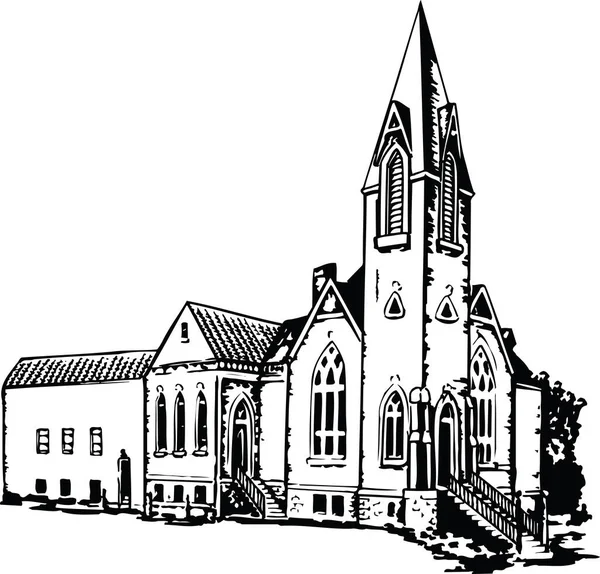 Ilustracja Wektorowa Budynku Kościoła — Wektor stockowy