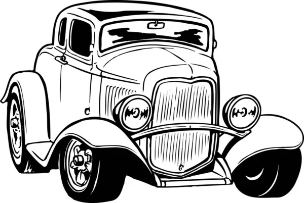 Ilustração Vetor Carro Antigo — Vetor de Stock