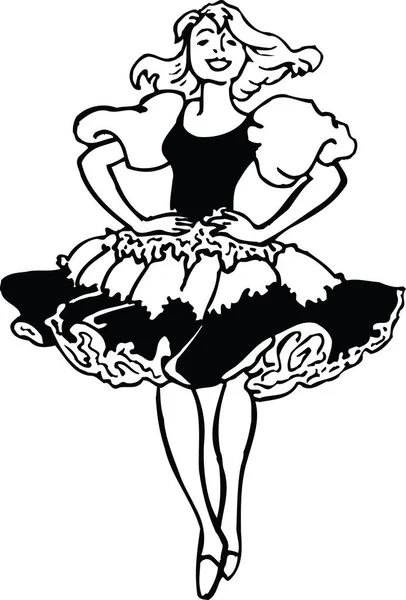 Clogger Dancing Vector Illustration — Archivo Imágenes Vectoriales