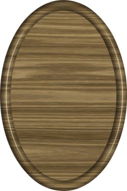 1.5 x 1 Ceviz Oval İşaret Boşluğu