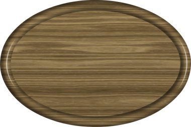 1 x 1.5 Walnut Oval İşaret Boşluğu