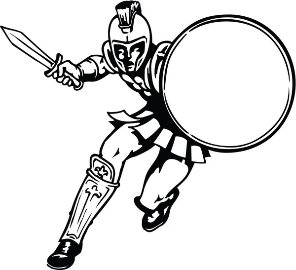 Roman Soldier Vector Illustration — Stock Vector