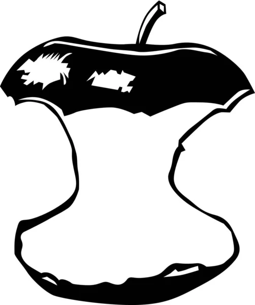 Apple Bitten Vektor Illustration — Stock vektor