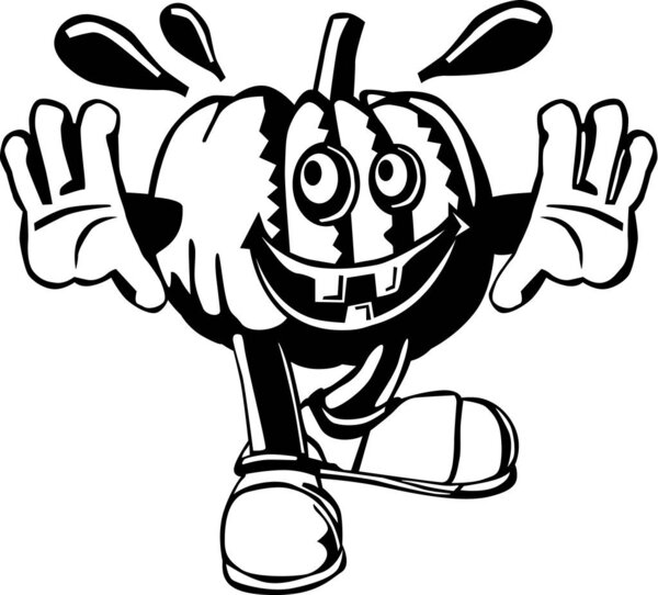 Pumpkin Cartoon Vector Illustration