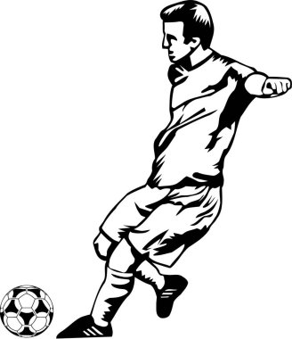 Futbol oyuncu vektör çizim