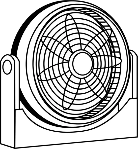 Ventilador Eléctrico Vector Ilustración — Archivo Imágenes Vectoriales