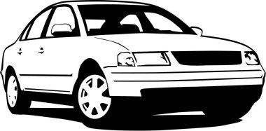 VW Passat Vektör İllüstrasyonu