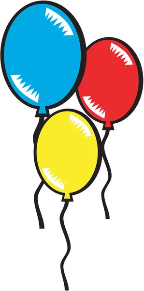 Luftballons Schwebender Vektor Illustration — Stockvektor