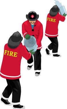 İtfaiye Kova Tugayı Vektör İllüstrasyonu