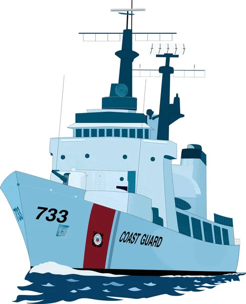Ilustracja Wektora Straży Przybrzeżnej — Wektor stockowy