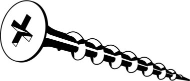 Güverte Vidası Vektör İllüstrasyonu