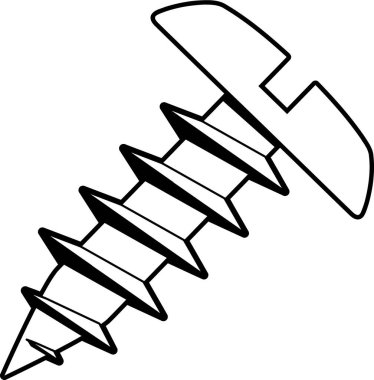 Sayfa Metal Vidası Vektör İllüstrasyonu