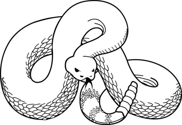 Rattlesnake Viper Vector Illustration — Stock Vector