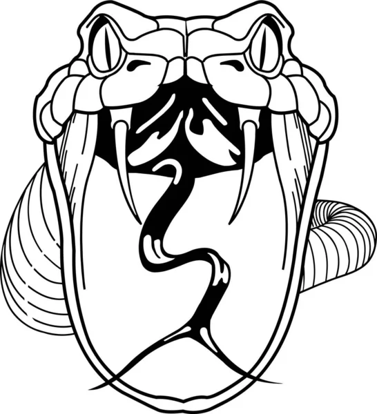Illustration Vectorielle Serpent Sonnette Viper — Image vectorielle
