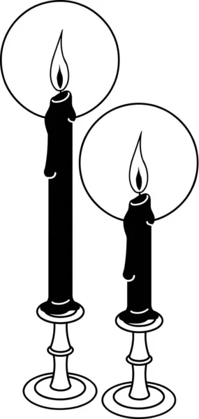 Velas Burning Vector Ilustração — Vetor de Stock