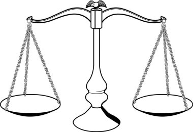 denge ölçek vektör çizim