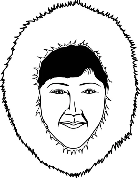 Eskimo Woman Vector Illustration — стоковий вектор