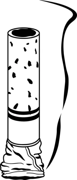Cigarette Butt Vector Illustration — Image vectorielle