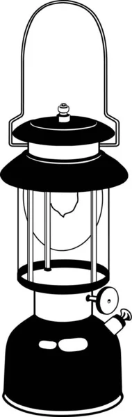 Kempingi Lantern Vector Illustration — Wektor stockowy