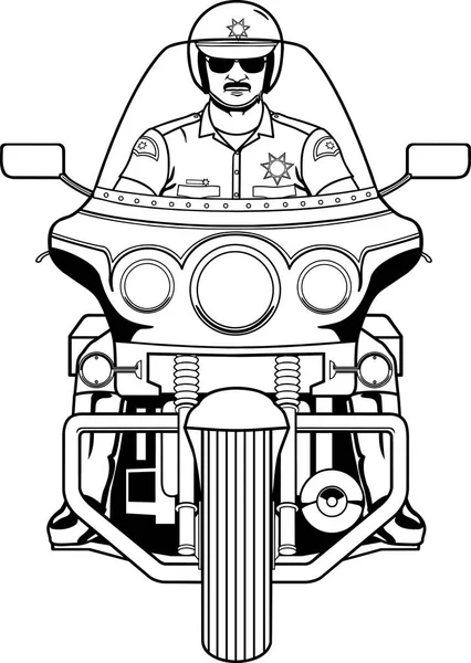 Illustration Vectorielle Police Moto — Image vectorielle