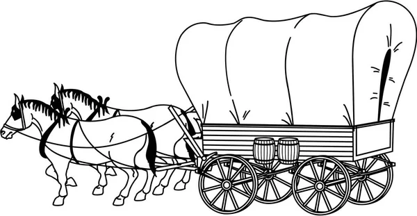 Illustration Vectorielle Chariot Couvert — Image vectorielle