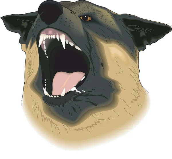 Polizeihund Vektor Illustration — Stockvektor