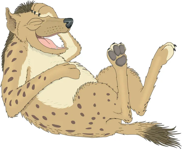 Laughing Hyena Vector Cartoon – stockvektor