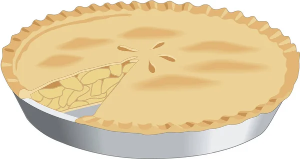 Apple Pie Vector Illustration — Stock Vector