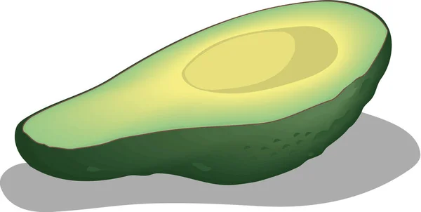 Avocado Half Vector Illustration — Stockový vektor