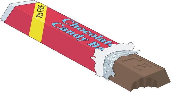 Candy Bar Vector Ilustração — Vetor de Stock