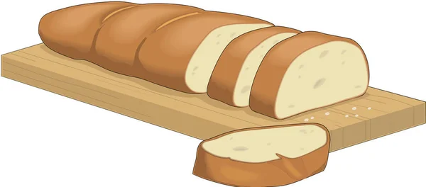 Franse Brood Vector Illustratie — Stockvector