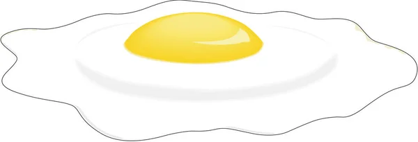 Смажене Яйце Векторні Ілюстрації — стоковий вектор