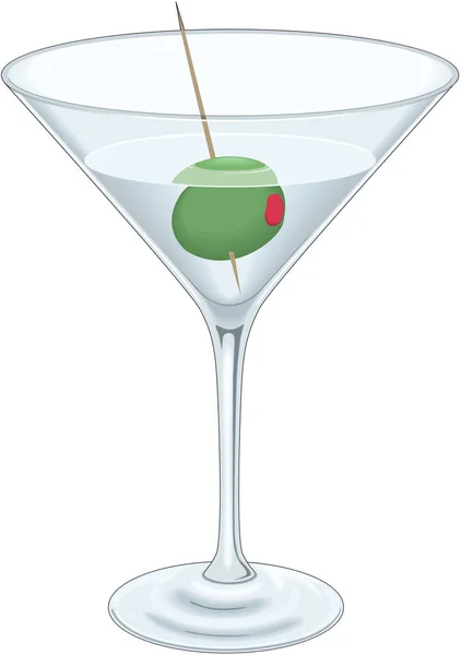 Martini Cocktail Vector Illustration — Stock Vector