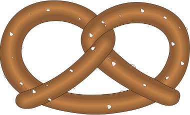 Tuzlu Simit Vektör İllüstrasyonu