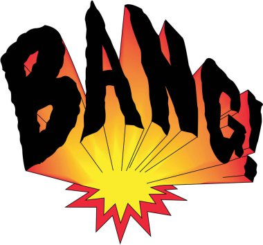 Bang Patlama Vektörü İllüstrasyonu