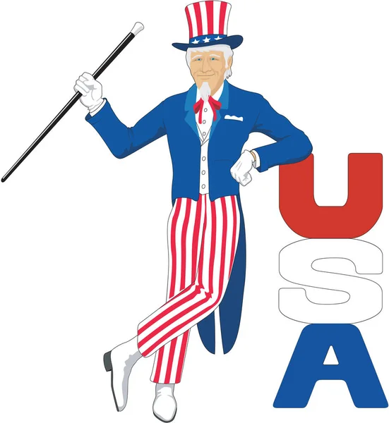 Uncle Sam Vektoros Illusztráció — Stock Vector