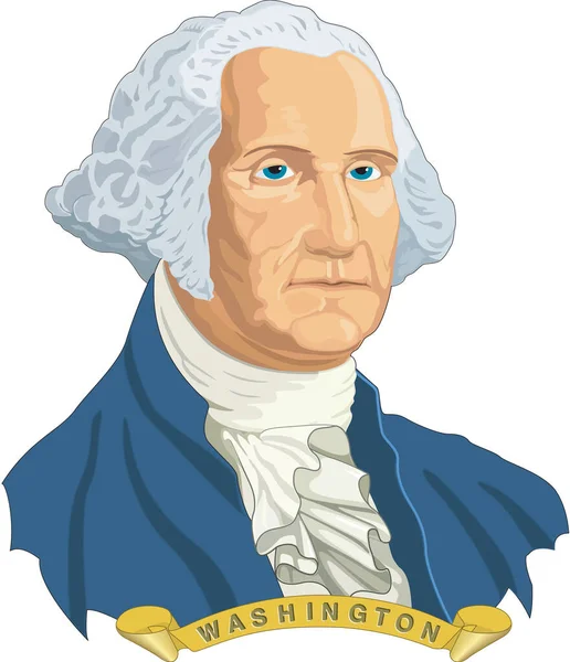 George Washington Vector Ilustración — Archivo Imágenes Vectoriales