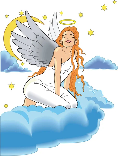 Ilustração Vetor Angel Cloud —  Vetores de Stock