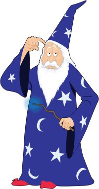 Bulmaca Sihirbazı Vektör Çizgisi