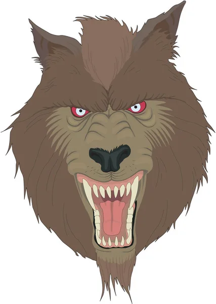 Werwolf Monster Vektor Illustration — Stockvektor