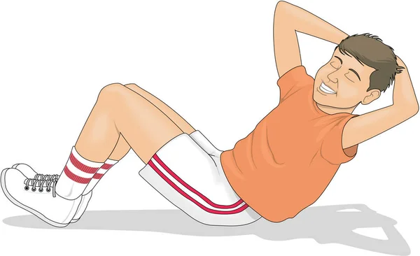 Oefening Calisthenics Vector Illustratie — Stockvector