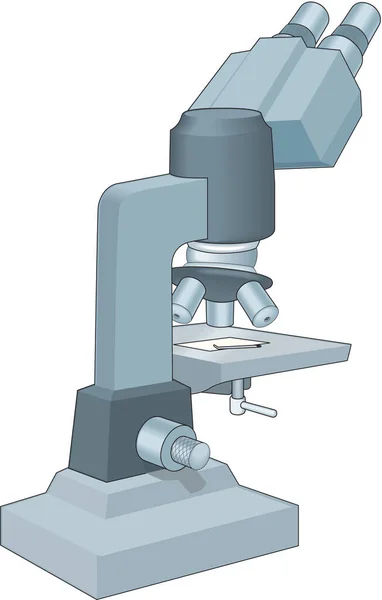 Illustrazione Vettoriale Dell Attrezzatura Del Microscopio — Vettoriale Stock
