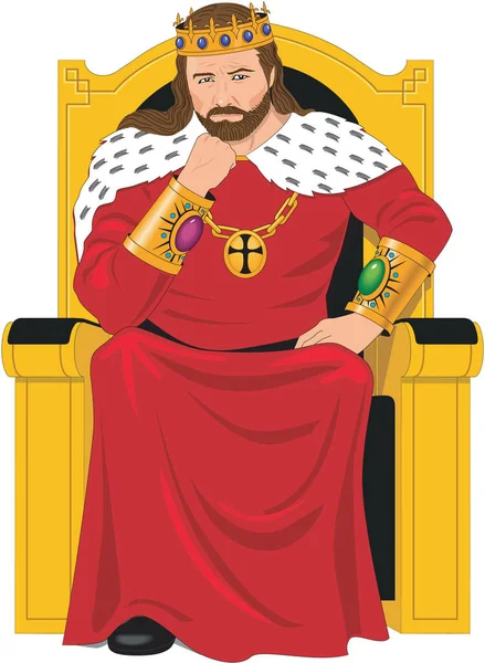 King Throne Vector Illustration — Stock Vector