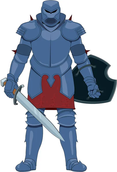 Ιππότης Στην Απεικόνιση Armor Vector — Διανυσματικό Αρχείο