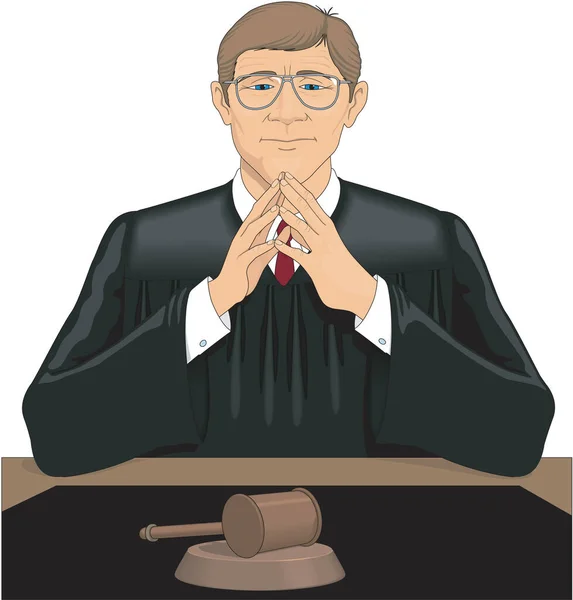 Juiz Tribunal Vector Ilustração —  Vetores de Stock