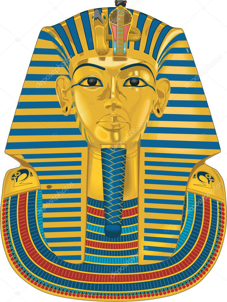 Tutankhamen Sarcophagus Vector Illustration